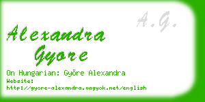 alexandra gyore business card