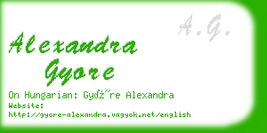 alexandra gyore business card